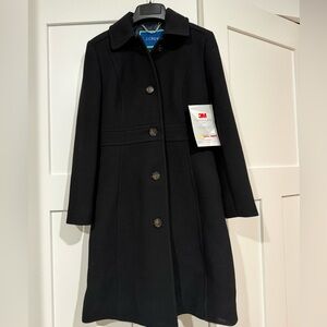 J. Crew ‘classic lady day coat’ in black Italian double cloth wool